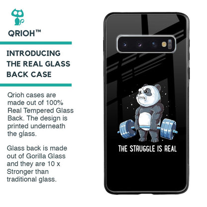 Real Struggle Glass Case for Samsung Galaxy S10 Plus