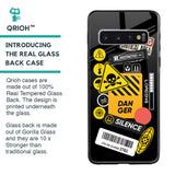 Danger Signs Glass Case for Samsung Galaxy S10 Plus