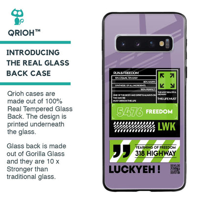 Run & Freedom Glass Case for Samsung Galaxy S10 Plus