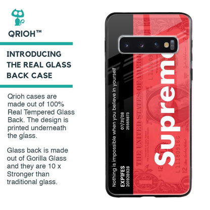 Supreme Ticket Glass Case for Samsung Galaxy S10 Plus