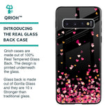 Heart Rain Fall Glass Case For Samsung Galaxy S10 Plus