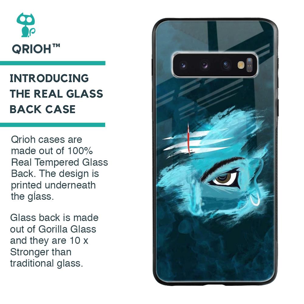Power Of Trinetra Glass Case For Samsung Galaxy S10 Plus