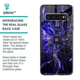 Techno Color Pattern Glass Case For Samsung Galaxy S10 Plus