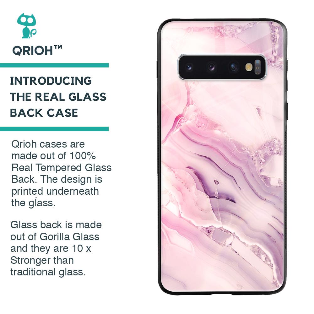 Diamond Pink Gradient Glass Case For Samsung Galaxy S10 Plus