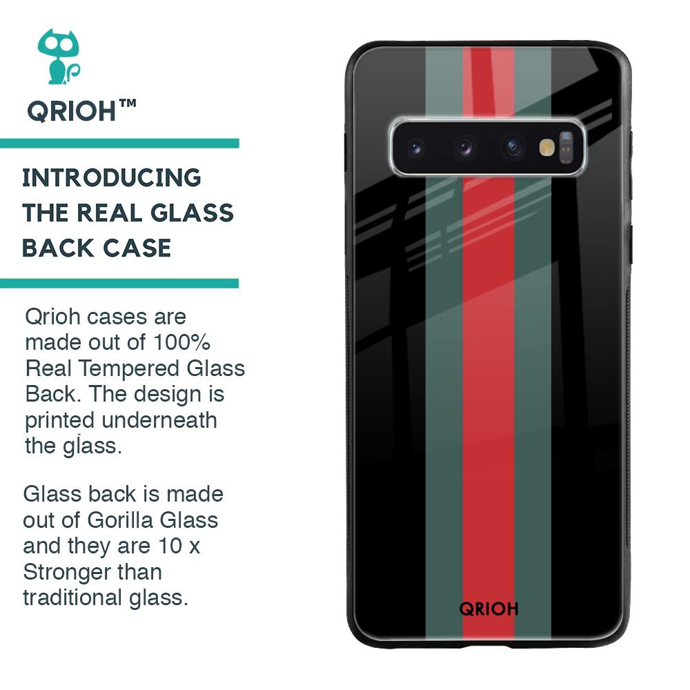 Vertical Stripes Glass Case for Samsung Galaxy S10 Plus