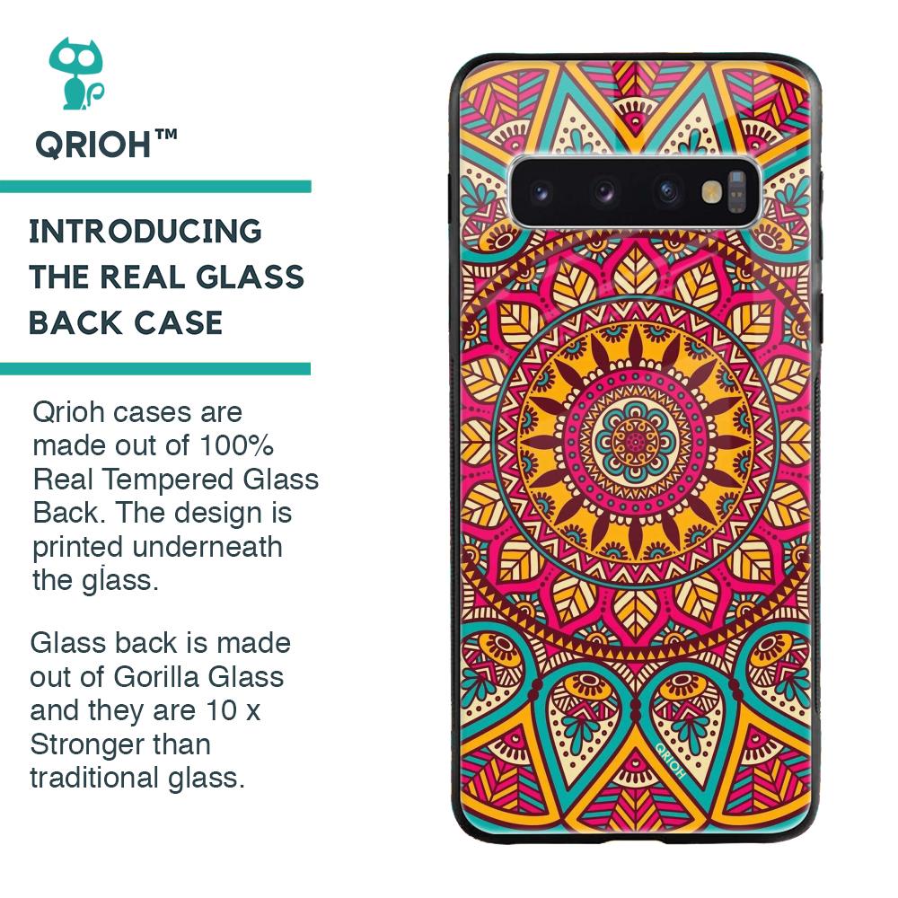 Elegant Mandala Glass Case for Samsung Galaxy S10 Plus