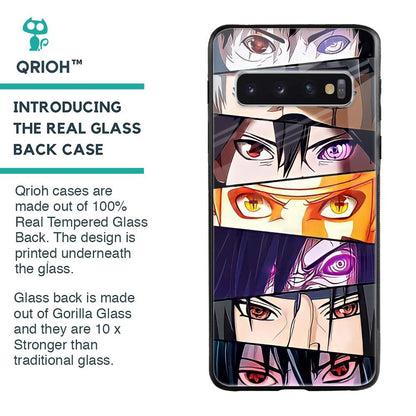 Anime Eyes Glass Case for Samsung Galaxy S10 Plus