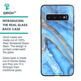 Vibrant Blue Marble Glass Case for Samsung Galaxy S10 Plus