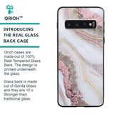 Pink & Gold Gllitter Marble Glass Case for Samsung Galaxy S10 Plus
