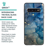Blue Cool Marble Glass Case for Samsung Galaxy S10 Plus