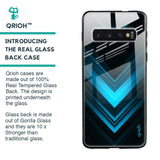 Vertical Blue Arrow Glass Case For Samsung Galaxy S10 Plus