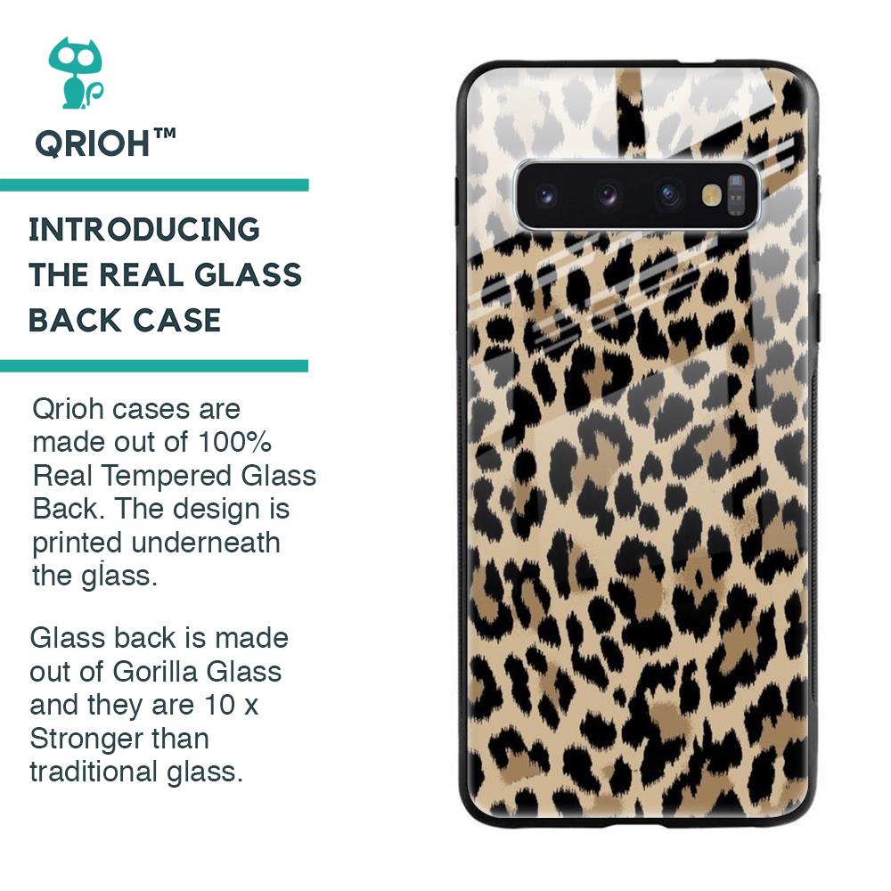 Leopard Seamless Glass Case For Samsung Galaxy S10 Plus