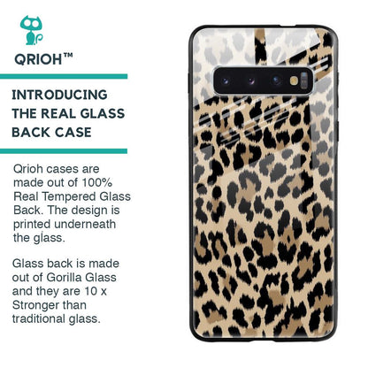 Leopard Seamless Glass Case For Samsung Galaxy S10 Plus