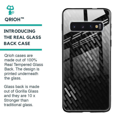 Dark Abstract Pattern Glass Case For Samsung Galaxy S10 Plus