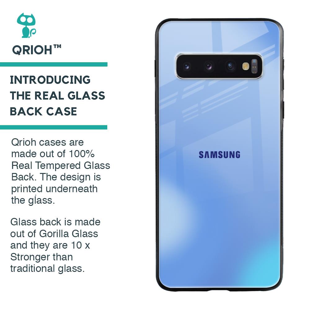 Vibrant Blue Texture Glass Case for Samsung Galaxy S10 Plus