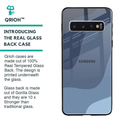 Navy Blue Ombre Glass Case for Samsung Galaxy S10 Plus