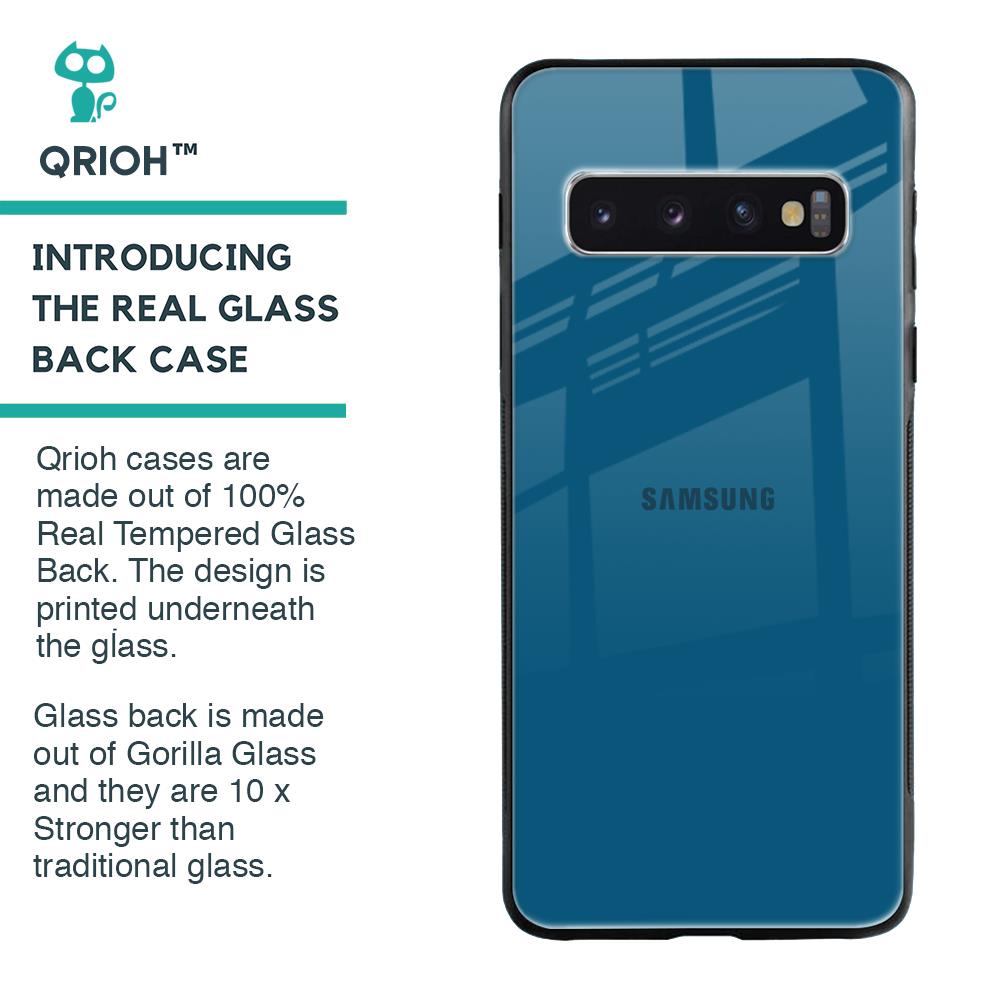 Cobalt Blue Glass Case for Samsung Galaxy S10 Plus