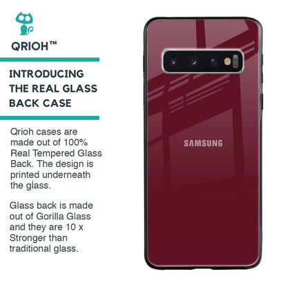 Classic Burgundy Glass Case for Samsung Galaxy S10 Plus