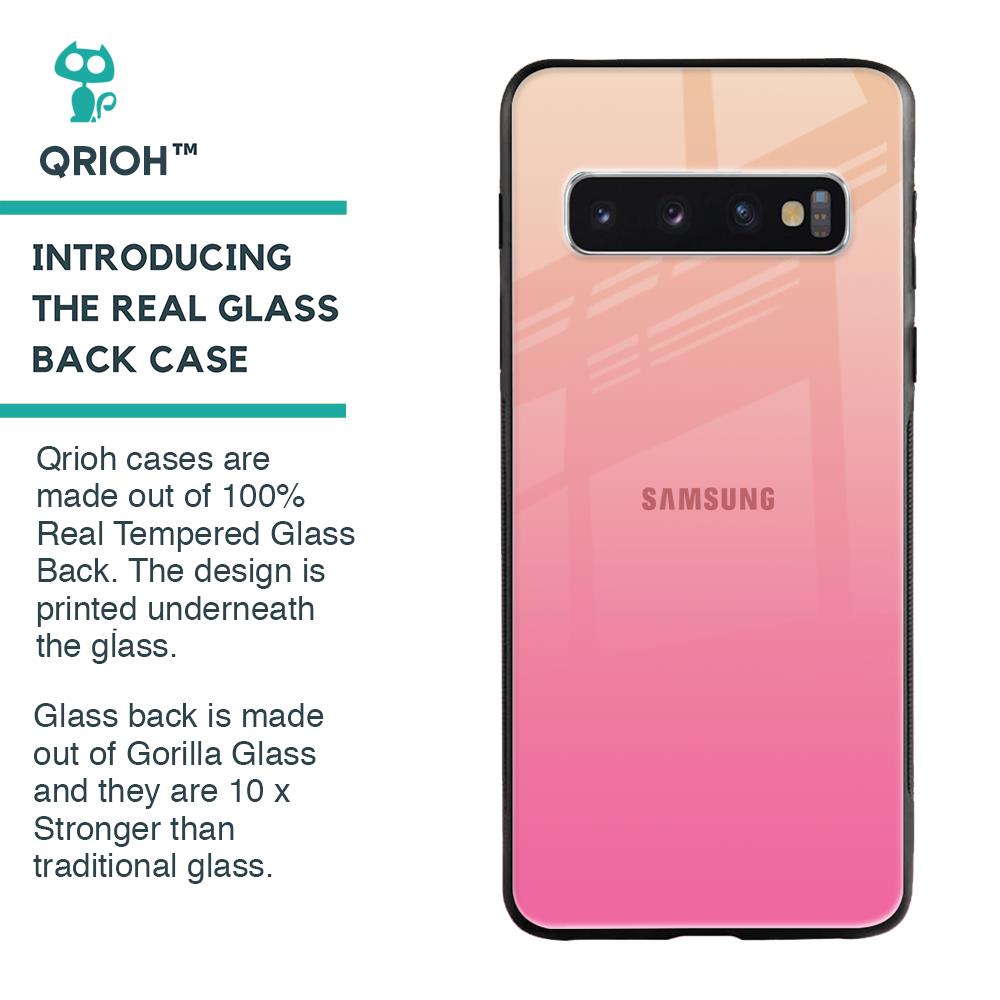 Pastel Pink Gradient Glass Case For Samsung Galaxy S10 Plus