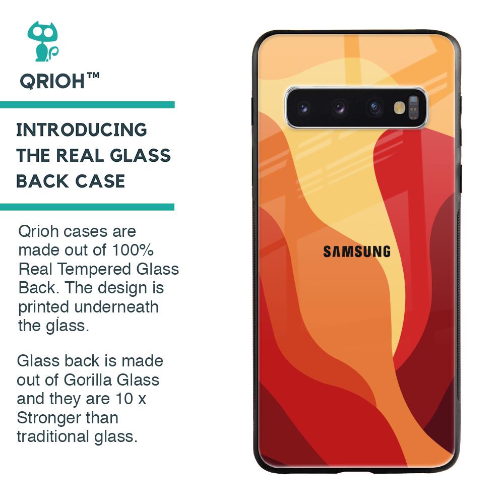 Magma Color Pattern Glass Case for Samsung Galaxy S10 Plus