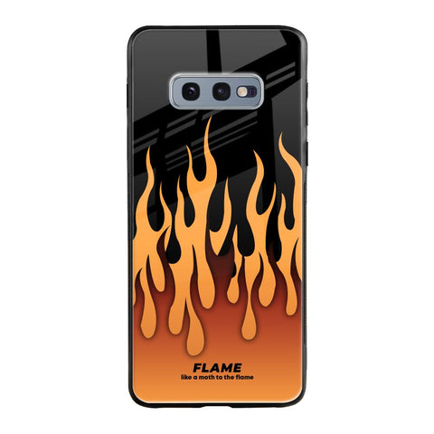 Fire Flame Samsung Galaxy S10E Glass Back Cover Online