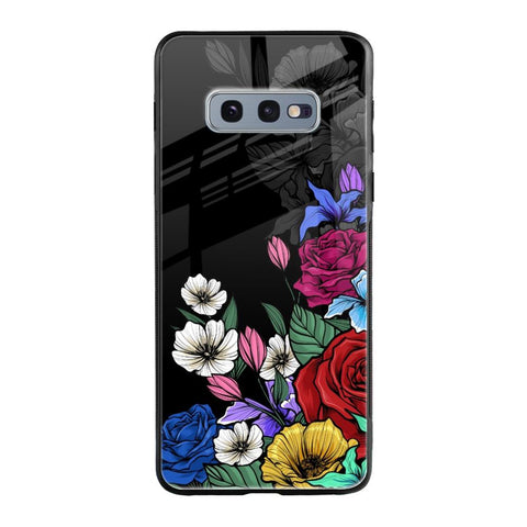 Rose Flower Bunch Art Samsung Galaxy S10E Glass Back Cover Online