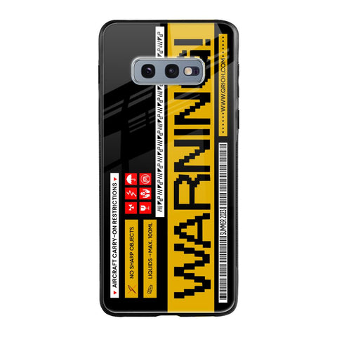 Aircraft Warning Samsung Galaxy S10E Glass Back Cover Online
