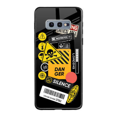 Danger Signs Samsung Galaxy S10E Glass Back Cover Online