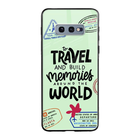 Travel Stamps Samsung Galaxy S10E Glass Back Cover Online