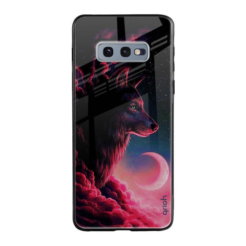 Moon Wolf Samsung Galaxy S10E Glass Cases & Covers Online