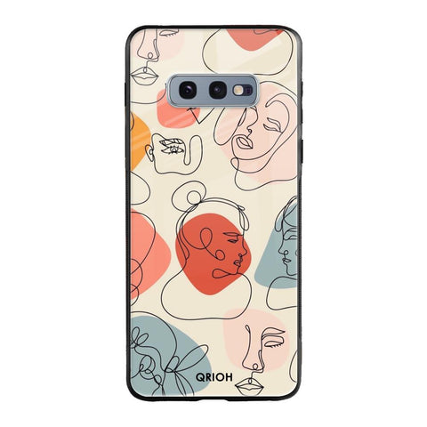 Abstract Faces Samsung Galaxy S10E Glass Cases & Covers Online