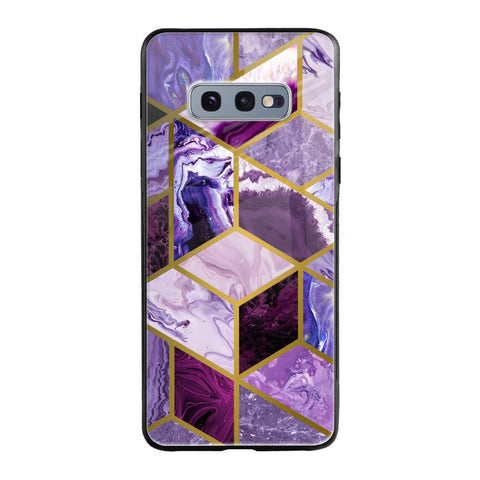 Purple Rhombus Marble Samsung Galaxy S10E Glass Back Cover Online