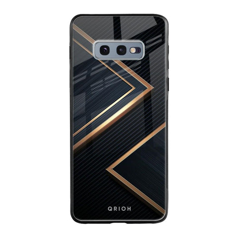 Sleek Golden & Navy Samsung Galaxy S10E Glass Back Cover Online