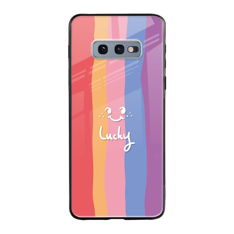 Lucky Abstract Samsung Galaxy S10E Glass Back Cover Online