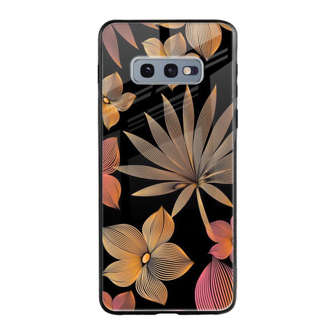 Lines Pattern Flowers Samsung Galaxy S10E Glass Back Cover Online
