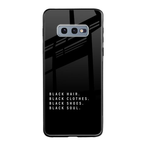 Black Soul Samsung Galaxy S10E Glass Back Cover Online