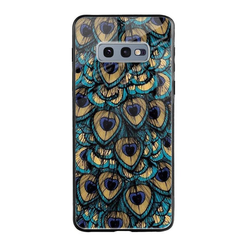 Peacock Feathers Samsung Galaxy S10e Glass Cases & Covers Online