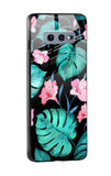 Tropical Leaves & Pink Flowers Glass case for Samsung Galaxy S10e