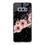 Floral Black Band Samsung Galaxy S10E Glass Cases & Covers Online