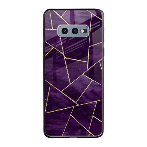 Geometric Purple Samsung Galaxy S10E Glass Cases & Covers Online