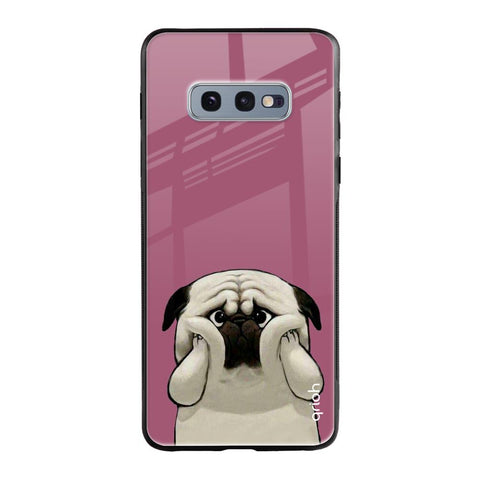 Funny Pug Face Samsung Galaxy S10E Glass Cases & Covers Online