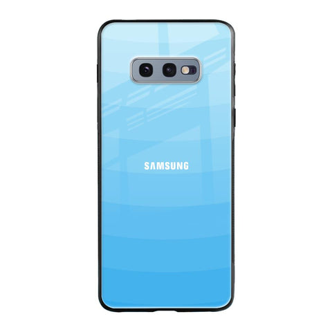 Wavy Blue Pattern Samsung Galaxy S10E Glass Back Cover Online