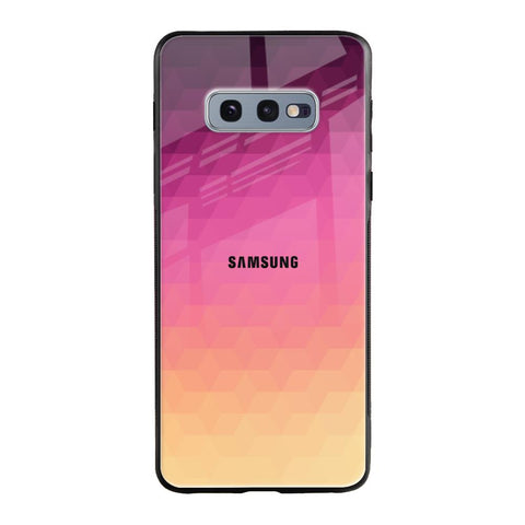Geometric Pink Diamond Samsung Galaxy S10E Glass Back Cover Online