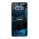 Polygonal Blue Box Samsung Galaxy S10E Glass Back Cover Online