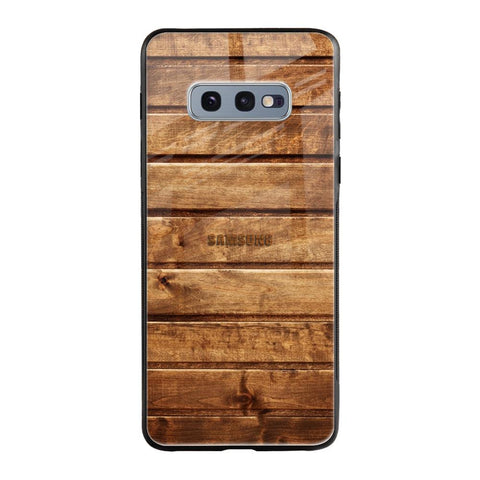 Wooden Planks Samsung Galaxy S10E Glass Back Cover Online