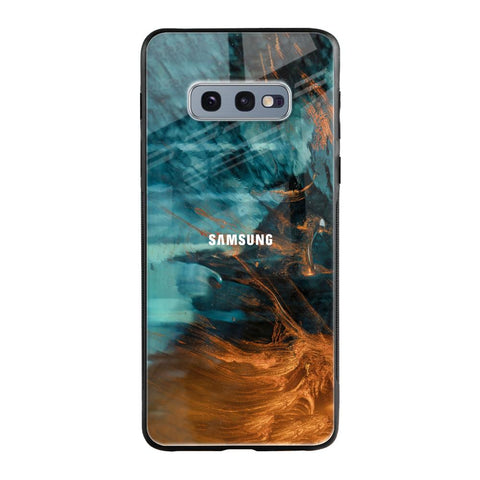 Golden Splash Samsung Galaxy S10E Glass Back Cover Online