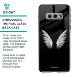 White Angel Wings Glass Case for Samsung Galaxy S10E