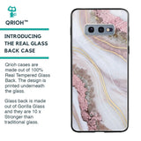 Pink & Gold Gllitter Marble Glass Case for Samsung Galaxy S10E