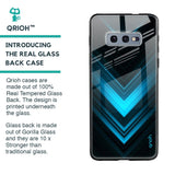 Vertical Blue Arrow Glass Case For Samsung Galaxy S10E