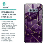Geometric Purple Glass Case For Samsung Galaxy S10E